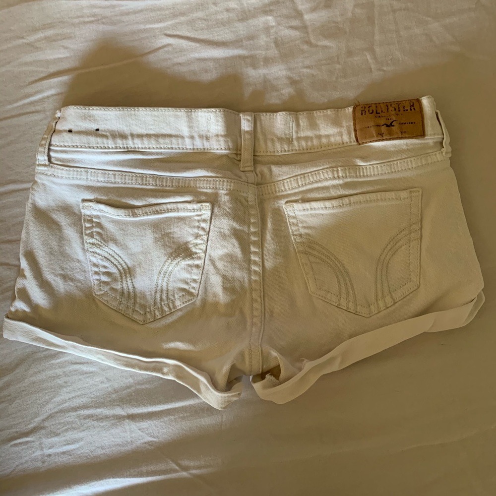 Hollister white mini shorts